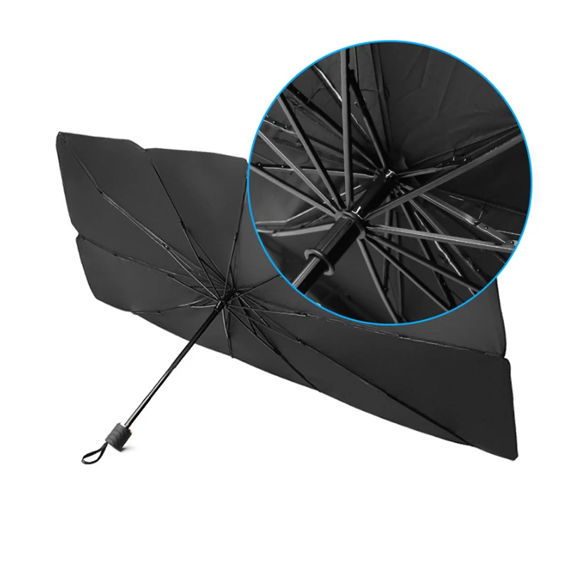 Portable nylon sunshade cover UV resistant foldable windshield car umbrella