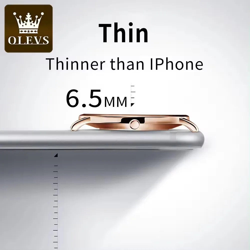 Cheap OLEVS 5869 Men Quartz Sport Minimalist Watches Week Date Chronograph Fashion Leather Strap Watch For Male