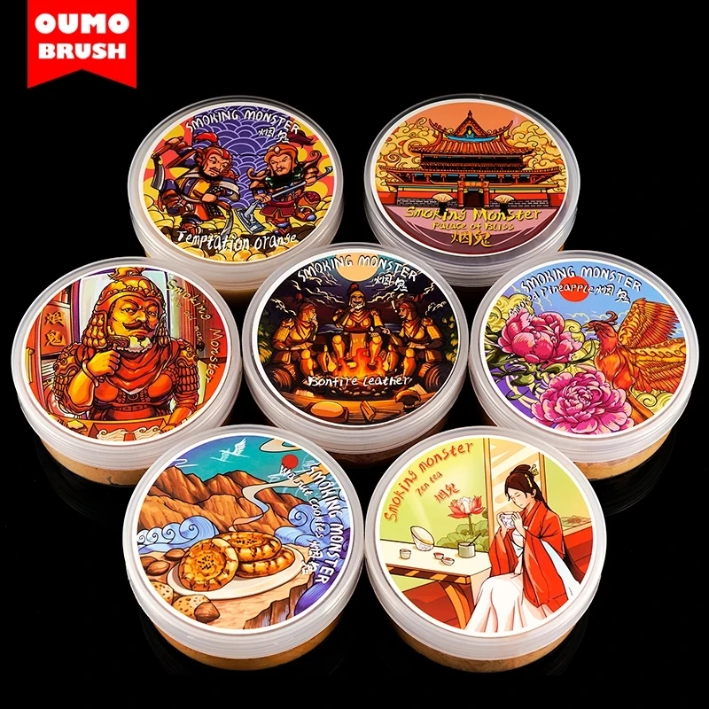 OUMO щетка ручной работы частная марка борода перечная мята лимон органический мужской крем для бритья мыло в жестяной коробке для бритья от производителей