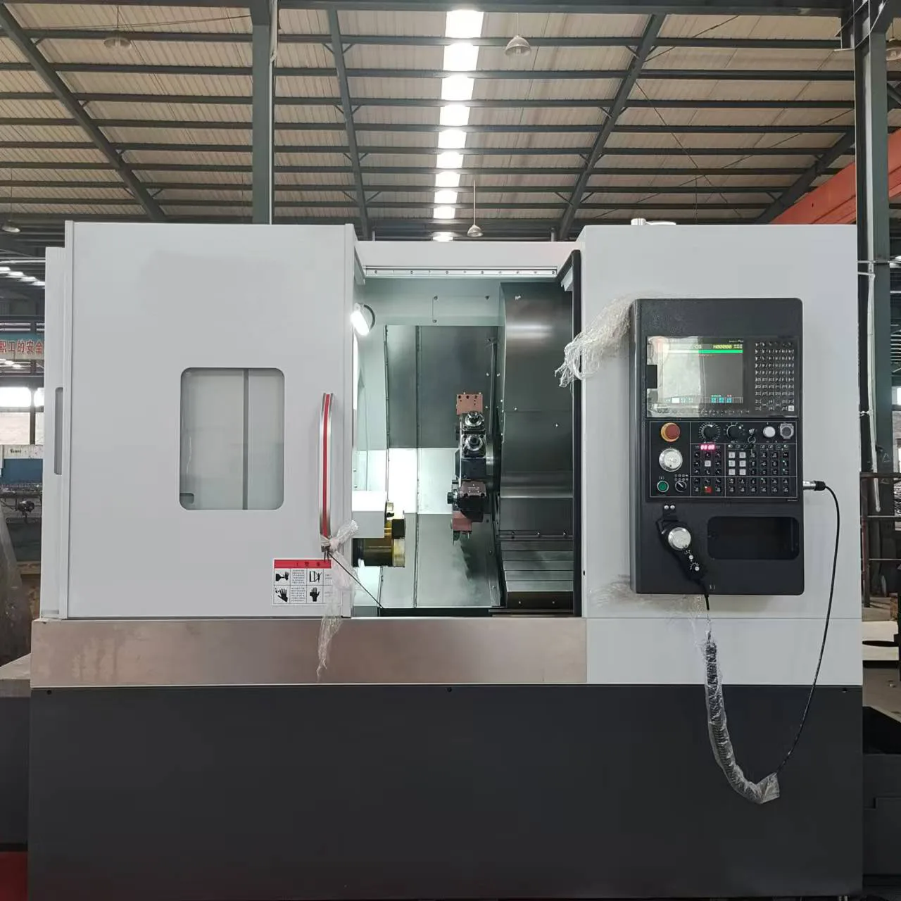 High speed inclined rail CNC lathe TCK500, linear guide rail, available in stock at a low price,cnc lathe 750mm