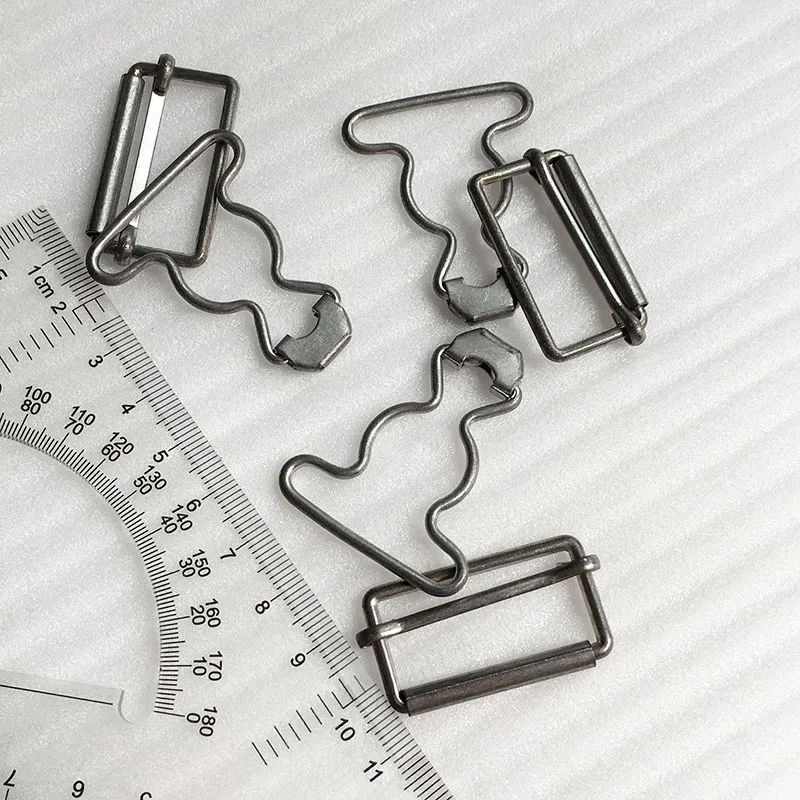 Metal Buckle Overalls Tri Glide Slide Clips Suspender Buckle for Jeans Suspender Bib Pants Accessories