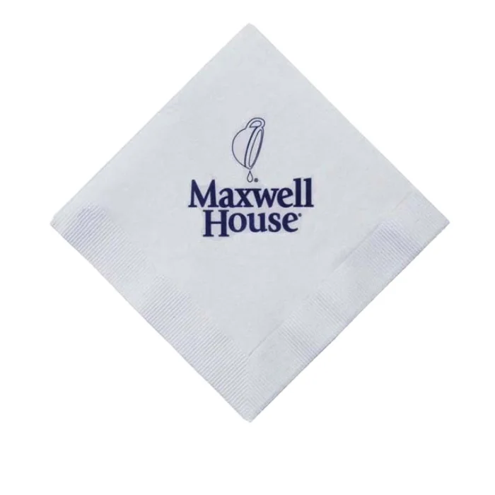 custom printed logo oem design service folded white paper napkin 23x23cm, 25x25cm ,30x30cm
