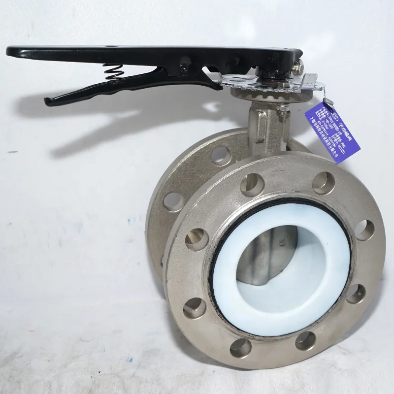 Open Closed Type C810-F4/F46 Carbon Steel Series Electric Fluorine Lining Centerline Butterfly Valve