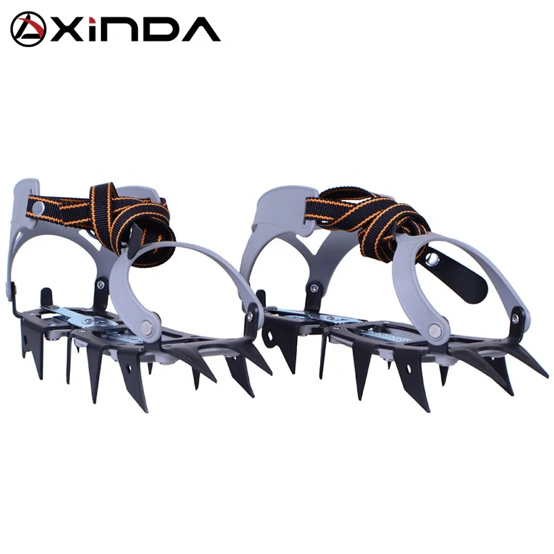 XINDA  steel 12 teeth ice climbing crampons for high mountains 6km maximum