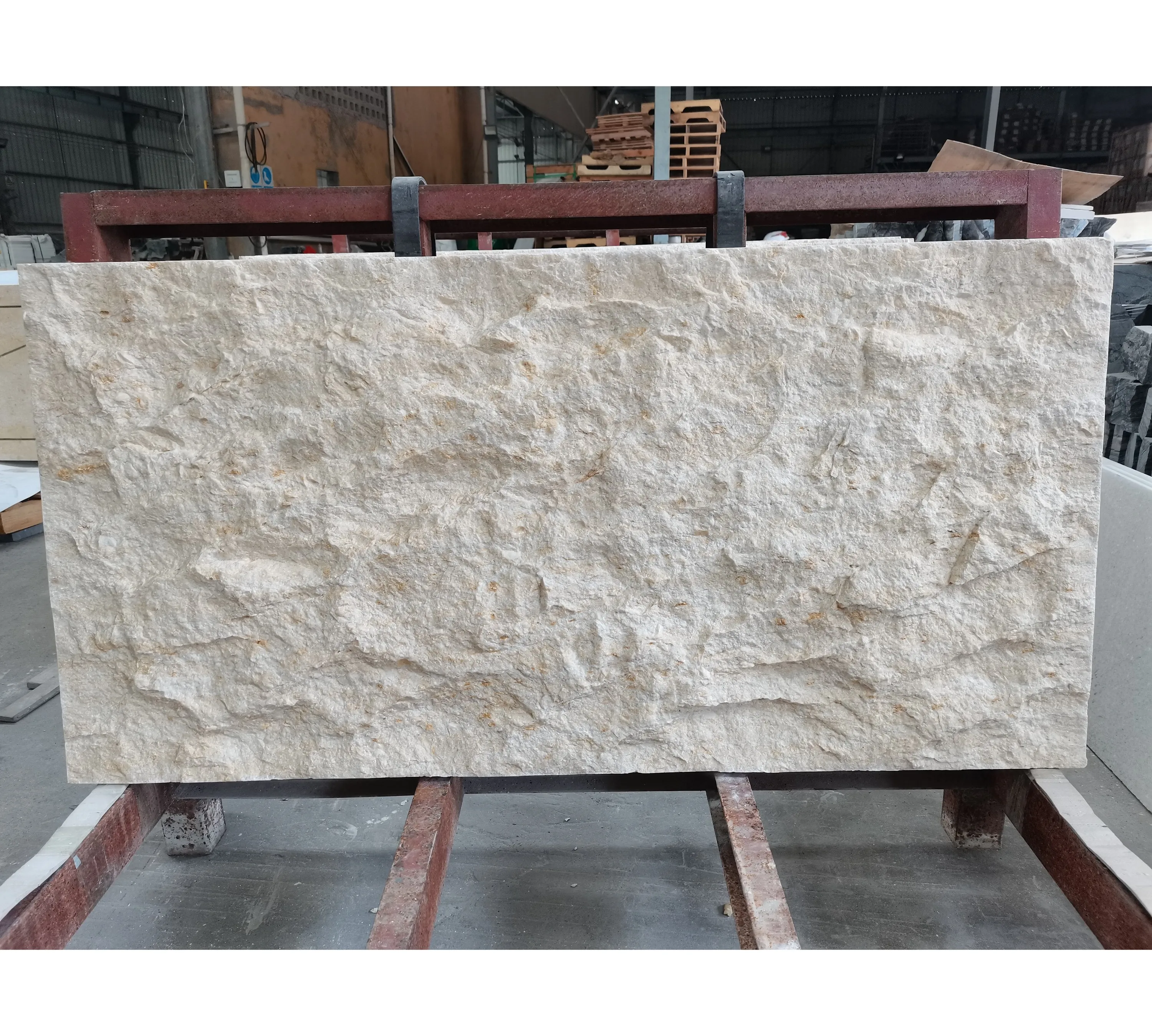 SHIHUI High Grade Beige Limestone Tile Modern Design with Handmade Natural Surface Finish Outdoor Villa Palace Flooring Wall
