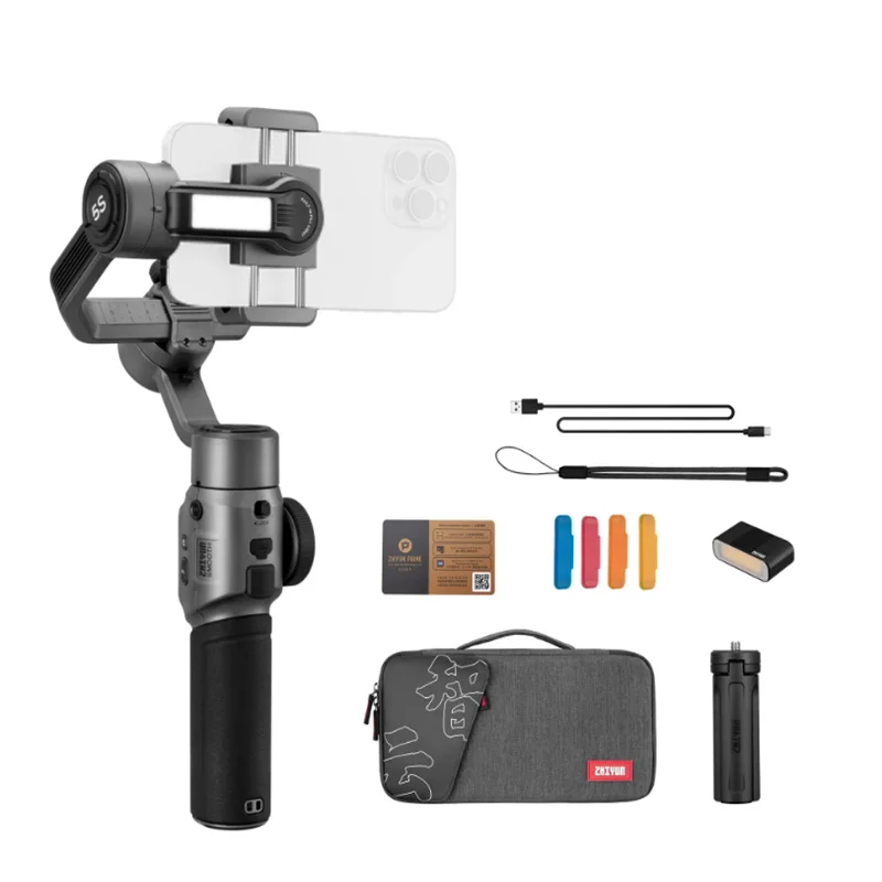 SMOOTH 5S Combo estabilizador de celular mobile phone outdoor live camera zoom 3-axis handheld gimbal stabilizer