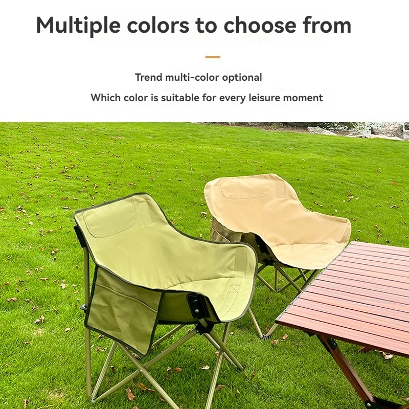 Outdoor Ultra-Light Portable Space High Back Aluminum Alloy Ultralight Light Weight Fishing Camping Folding Moon Chair