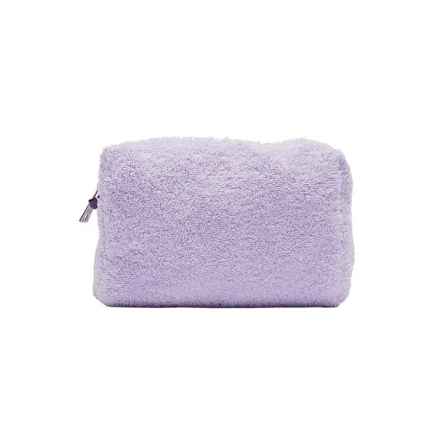 Wholesale 2022 Terrycloth Towelling Soft Fabric Waterproof Lady Toiletry Make up Pouches Bags Terry Customization