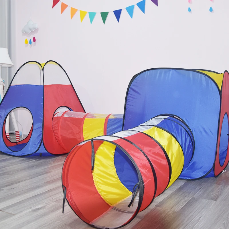 High quality kids tunnel toys foldable amusement crawling