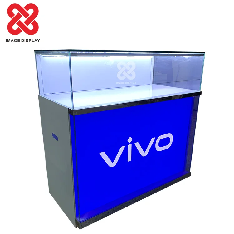 VIVO Smart Mobile Phones Metal Cabinet Cellphone Showcases Glass Display Kiosks Handset Luxury Vitrine