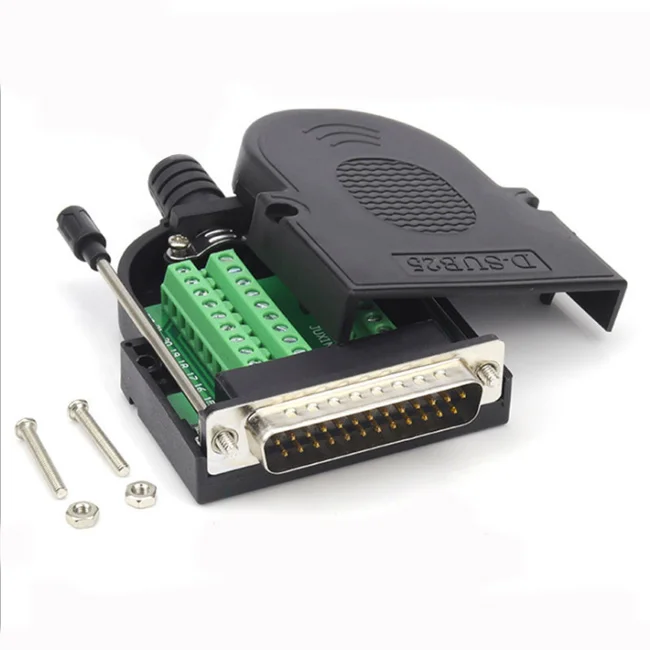 DB25 пайки RS232 D-SUB серийный доставка может занимать до 25-pin порт терминал мужской женский разъем адаптера с корпус длинные болты гайки