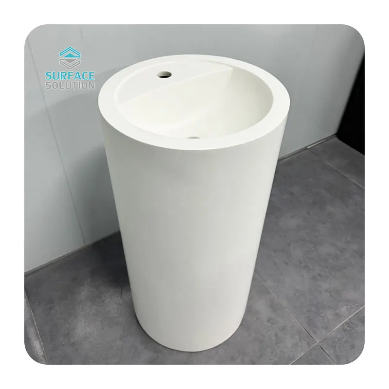 Building Materials Artificial Marble Slabs Pure Acrylic White Solid Surface Sheets for countertop/washbasin/Sink
