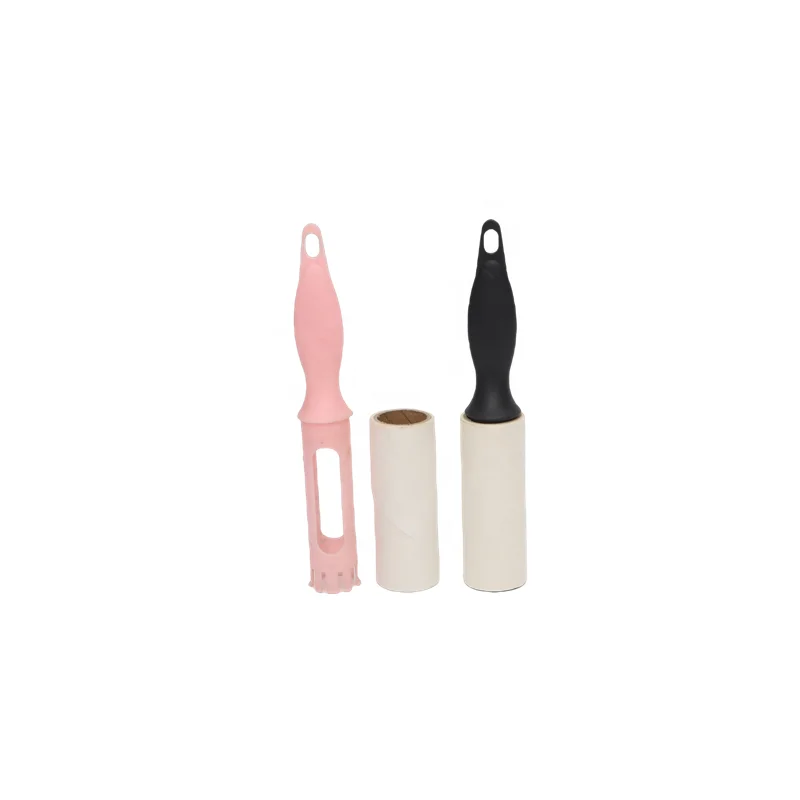 Hot selling reusable custom Plastic Clothes Cleaning Lint Roller Sticky With Mini Handle  2  set
