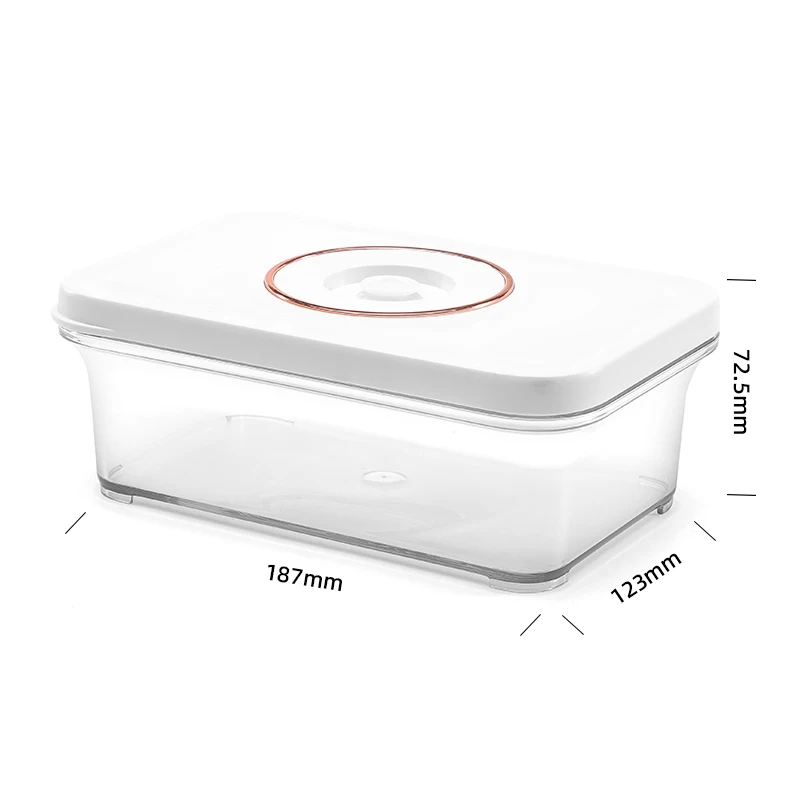 Прозрачный легкий вакуумный контейнер для хранения без BPA, Герметичный вакуумный контейнер для хранения пищевых продуктов