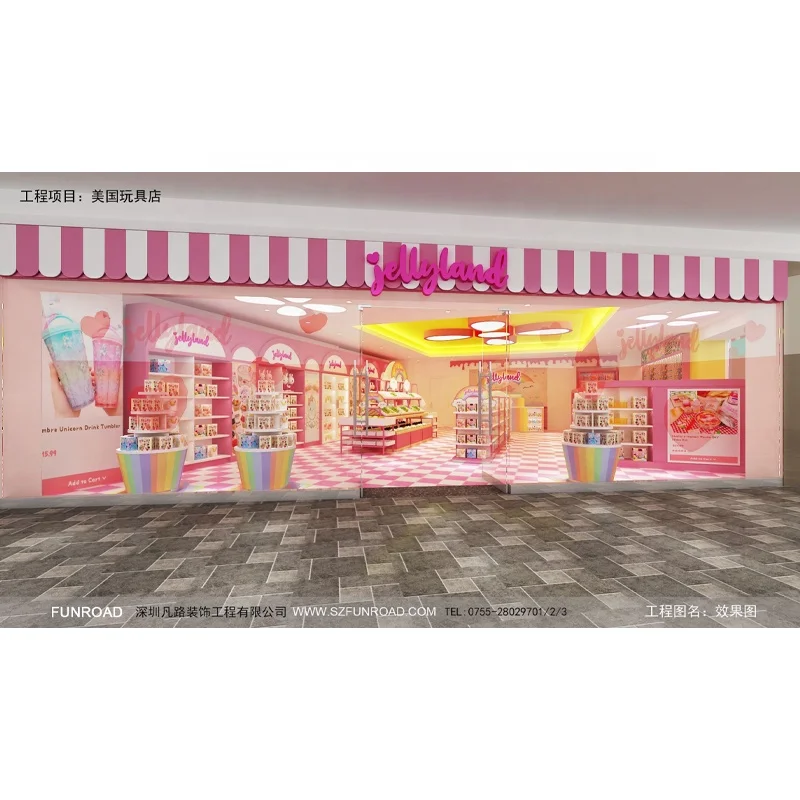 Custom Colorfu Sweet candy shop Counter interior design Lollipop store Furniture for mall