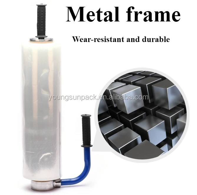 Manual Pallet Stretch Film Wrapper Hand Wrapping Dispenser Machine