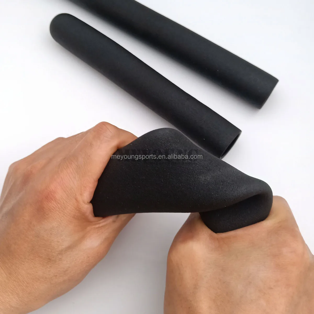 Soft PVC Closed End Rubber Grips Foam Handle Grips for 25mm Gym tube Exercise  Equipment Training