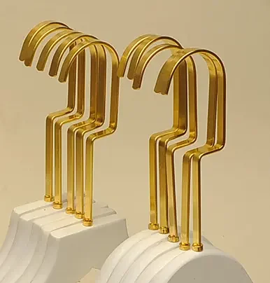 Wholesale Top Quality Wood Hanger Customized Logo Long Gold Hook Hangers White Wooden Hangers For Clothes Store