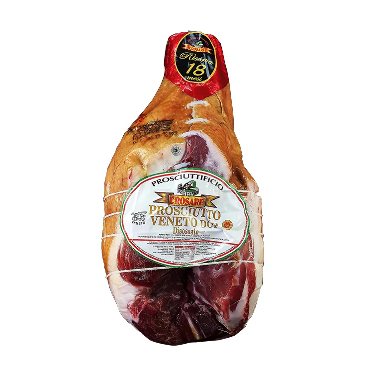 Vacuum Pack Gluten-Free Low-Salt Boneless Cured Pork Meat Prosciutto Crudo Veneto Dop Italian Ham