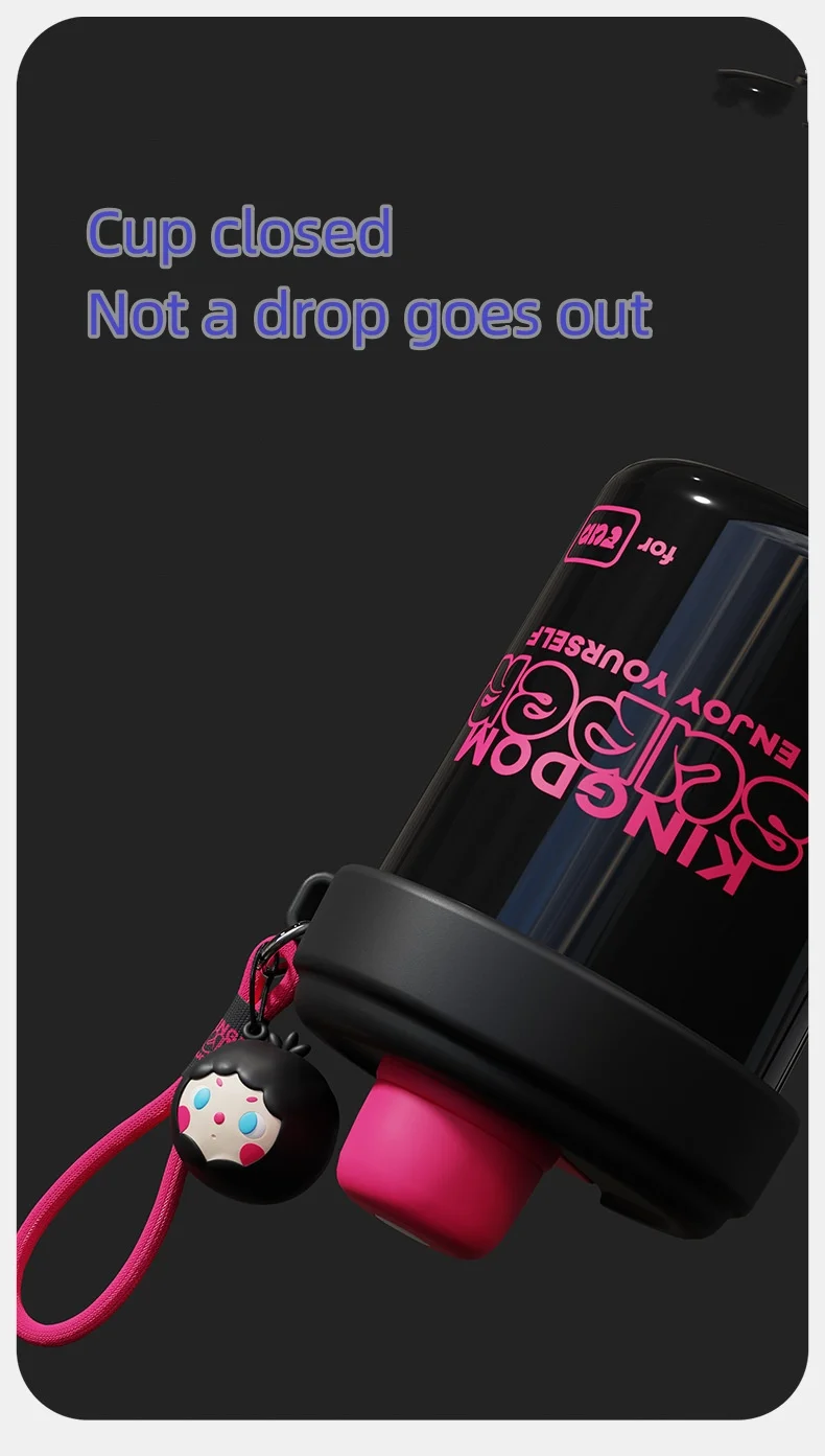 New coffee straw thermos cup high appearance level ceramic liner thickened portable trend accompanying water cup