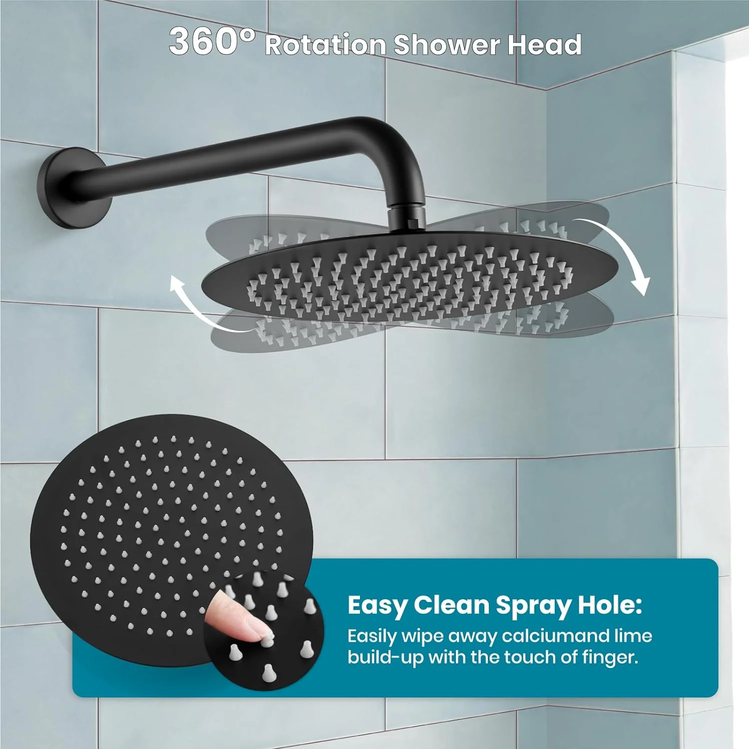 Wall Mount Rainfall Shower Faucet Set black  Bathroom Waterfall System bathroom shower faucet Concealed shower set