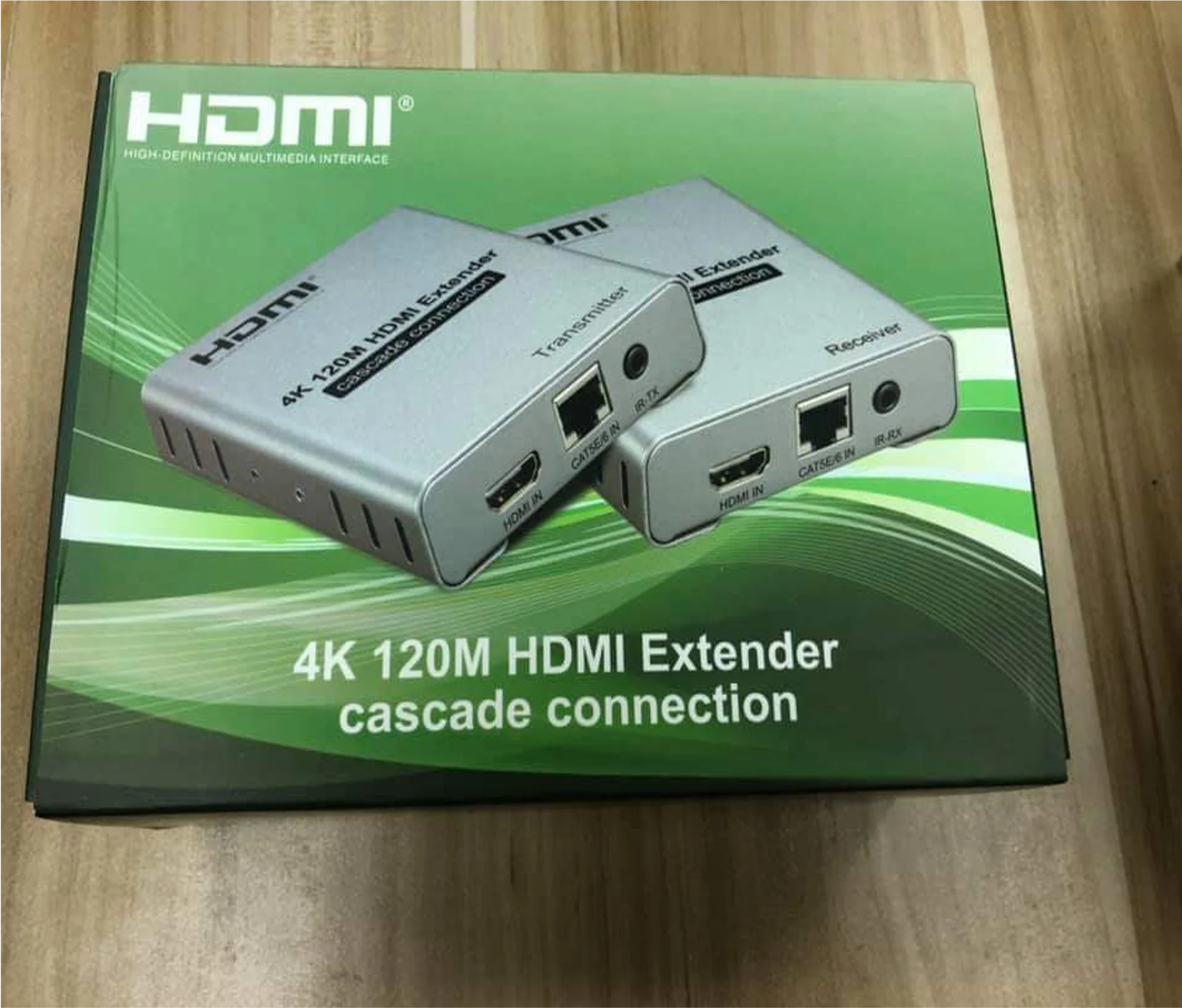 4K HDTV-удлинитель 120 м каскадное соединение через Cat5e/6 CAT6 RJ45 Ethernet Lan сетевая карта кабельный передатчик приемник TX RX W/ IR