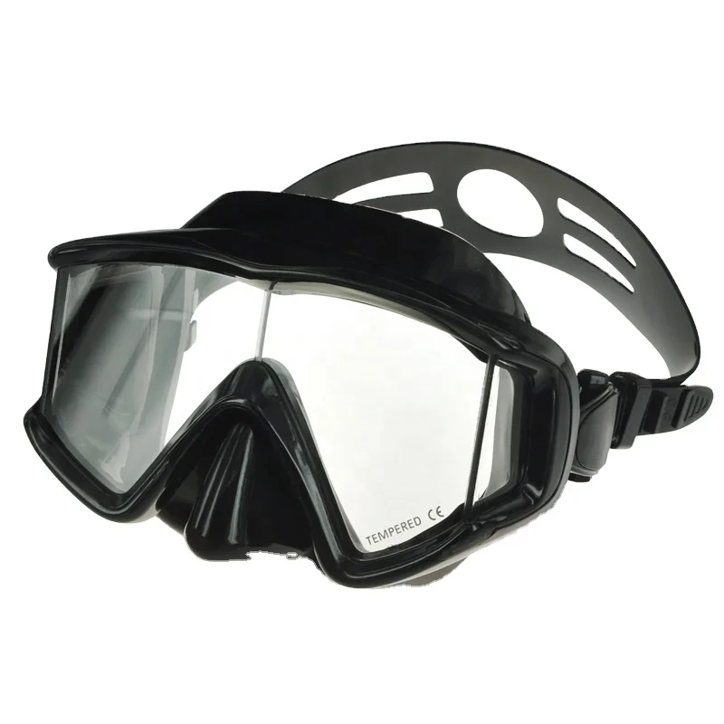 Оборудование для дайвинга с тремя линзами, закаленное стекло, сверхнизкий объем, маска для подводного плавания