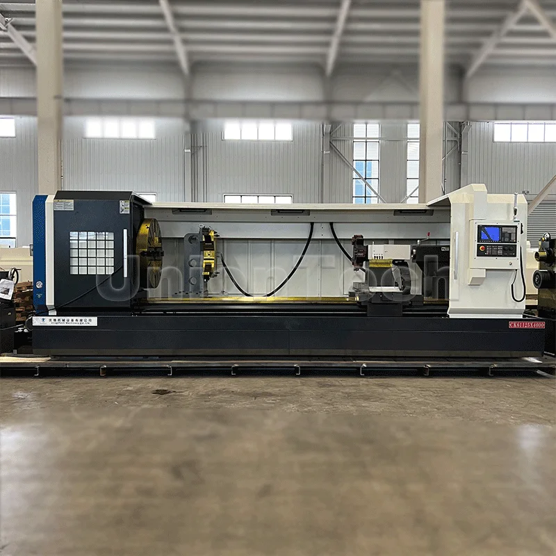 CK61125 cnc big lathe machine steady rest with SIEMENS controller