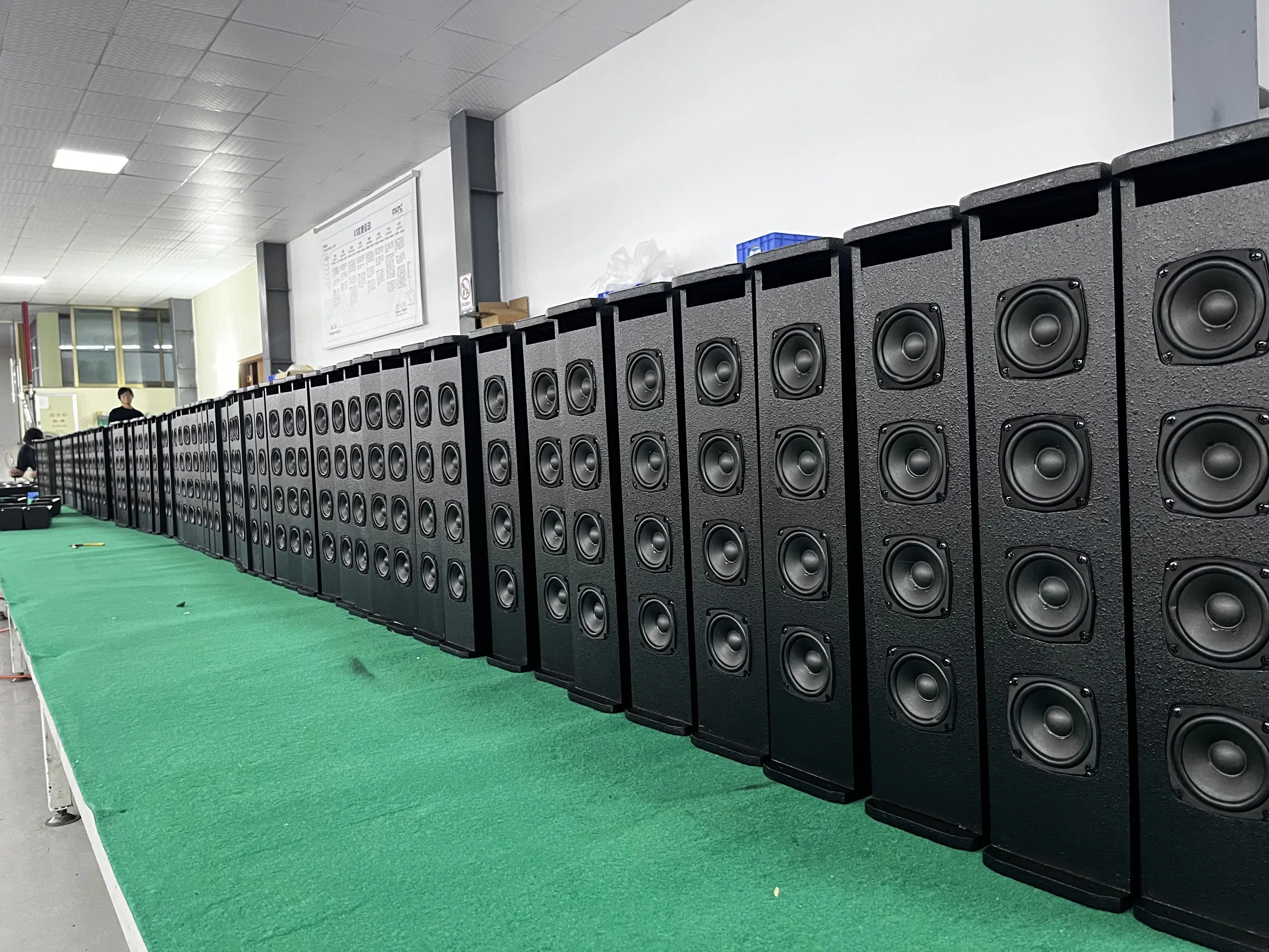 professional audio pa loudspeaker powered 450w 6.5' driver subwoofer speaker box column line array system