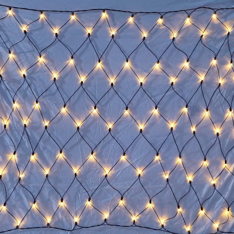 
Outdoor Design 220V 2 x1.7m LED Net Chain Light RGB Color Solar Fairy Lights String 