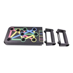 Fitness Multifunctional System 9 In 1 Foldable Muscl Power Press Rack Foldable Push Up Board Pushup Stand