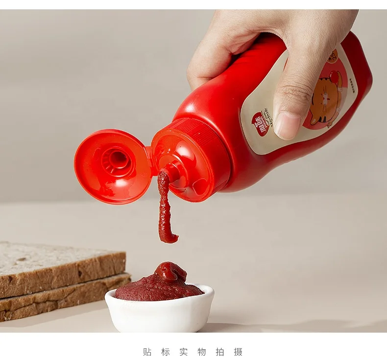China factory 9oz 270ml plastic tomato ketchup hot selling food grade plastic sauce squeeze bottles