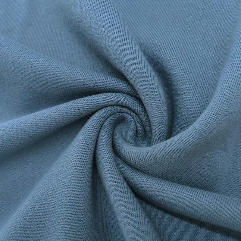 400GSM 100% Cotton French Terry Hoodie Fabric Textile Raw Material Plain Heavyweight Cotton Knitted French Terry Fabric