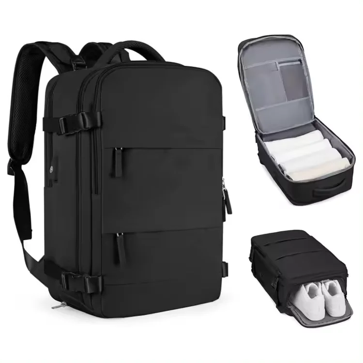 Wholesale Fashion Custom Logo Waterproof Large Capacity nylon Laptop Backpack Travel Hiking Backpack with USB Port