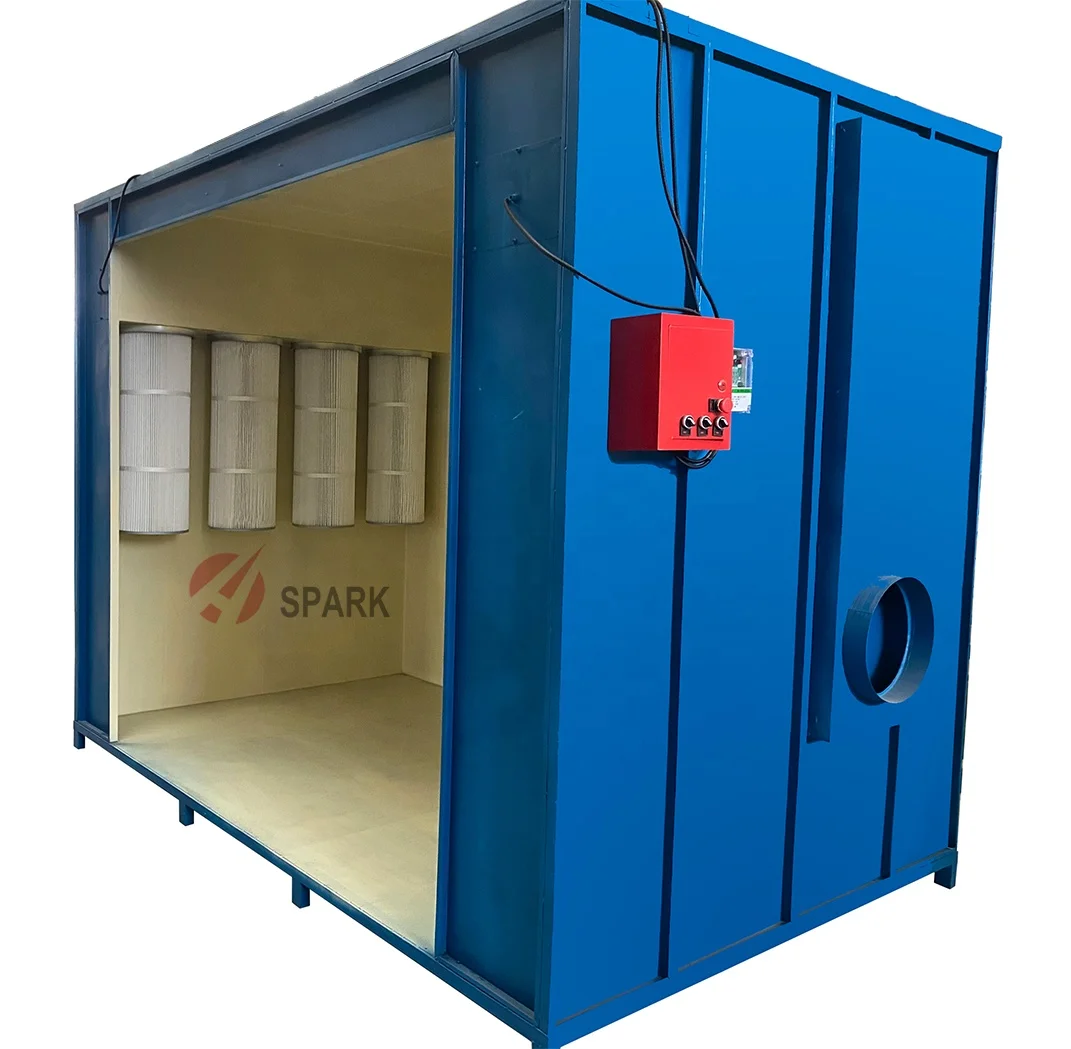 8 Filter Car Painting Booth powder coating line automatic painting Wheels Hub Powder Coating booth coating cabinet machine