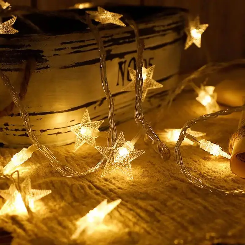 LED string lights, star lights, cotton ball lights, battery box, remote control flashing lights, Christmas decoration