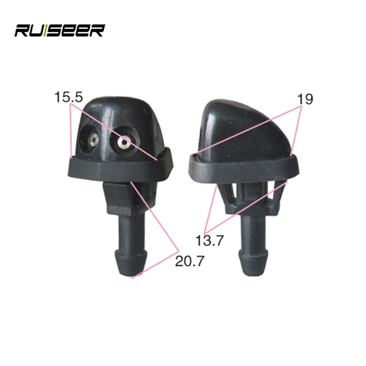 Hot Sale Car Universal Windshield Washer Sprinkler Head Wiper Fan Shaped Spout Cover Water Outlet Nozzle