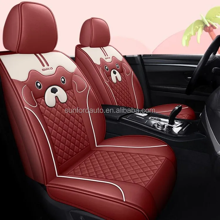 Universal 9PCS Set Cushion Ice Silk Full Luxury Pu Leather Car Seat Cover for volvo honda