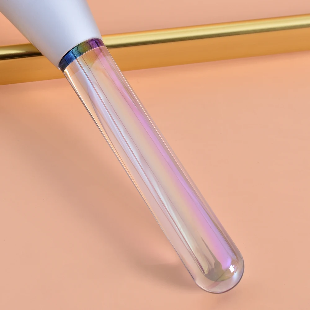 DailyQueen Custom Logo Single Super Big Powder Crystal Makeup Brush Private Label Vegan Bristle Cream Powder Contouring brush