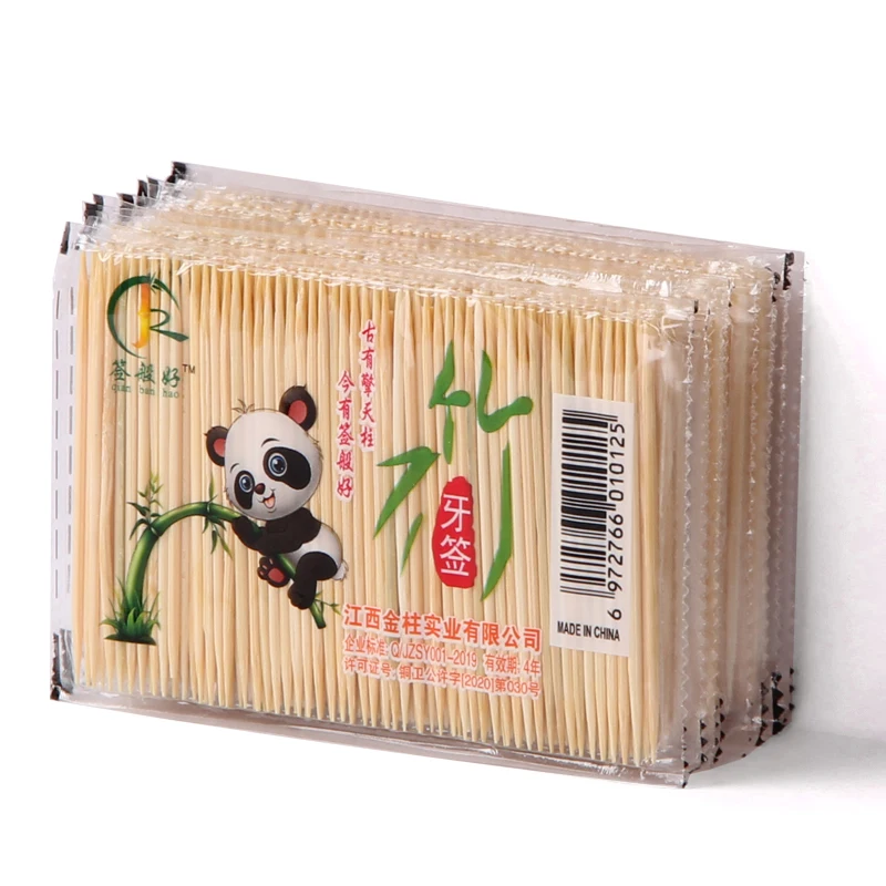 
High Quality Wholesale opp packaging Tableware Double Head Bulk Food sticks Toothpick packet 