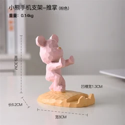 Lovely Animal Desktop Mobile Phone Holder DIY Crafts Cute Bear Cell Phone Stand Holder Home Decorations