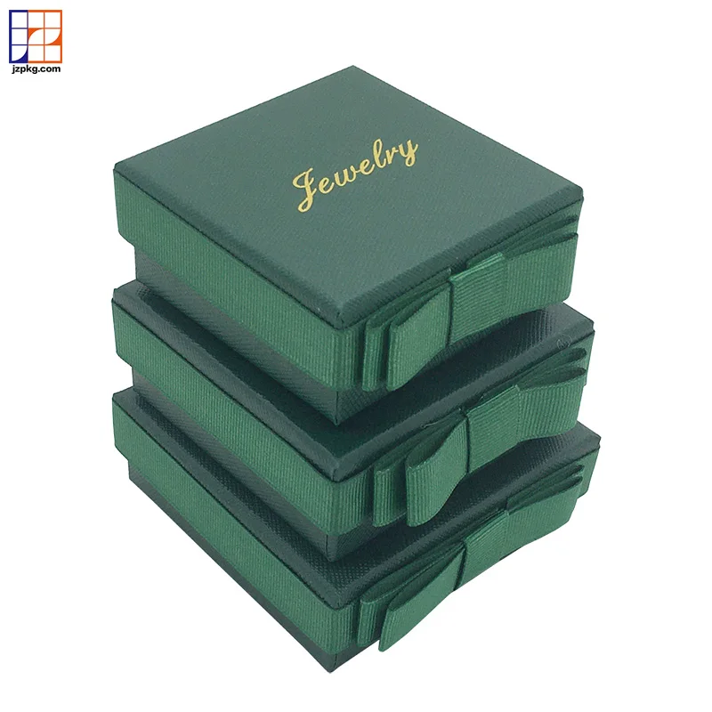 Custom luxury jewellery set packaging ring gift boxes paper necklace jewelry box with gold stamping logo