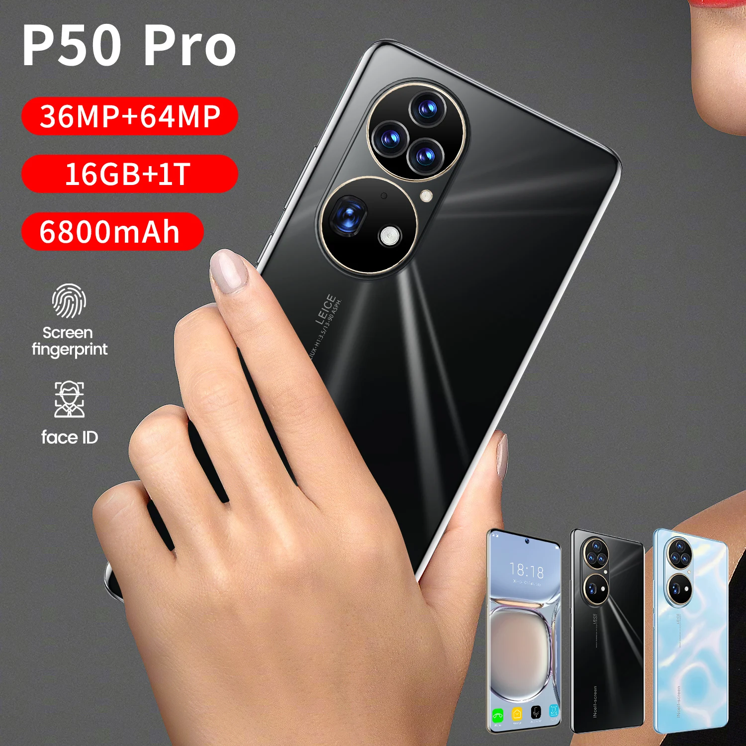 USA UK unlock p50pro Hot sale HD all-in one 7.3inch mobile phones dual cards 4g 5g smartphones