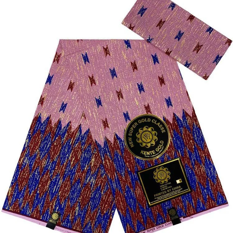 2024 African Prints Wax Fabric Wedding Dress Crafts 100% cotton fabric 4+2 yards