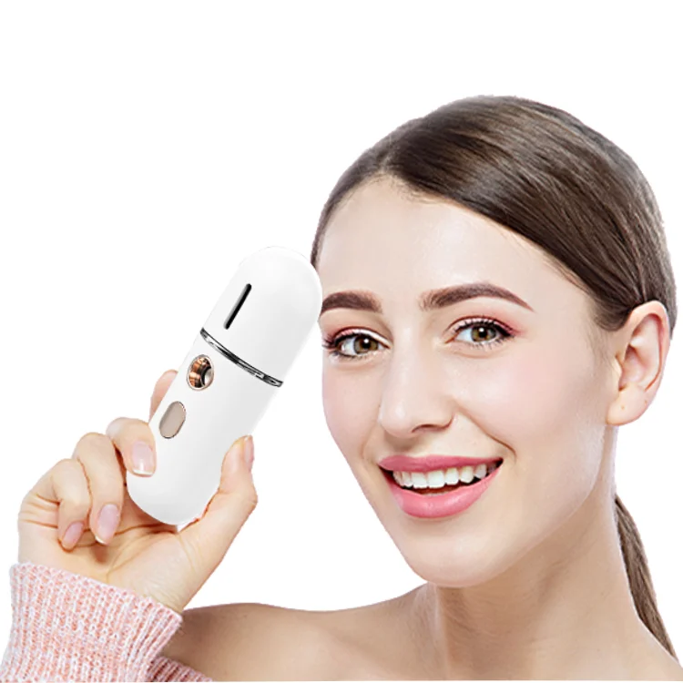Water device white moisturizing spray nano mister pink portable mini vaporizador handheld face steamer spray face mist