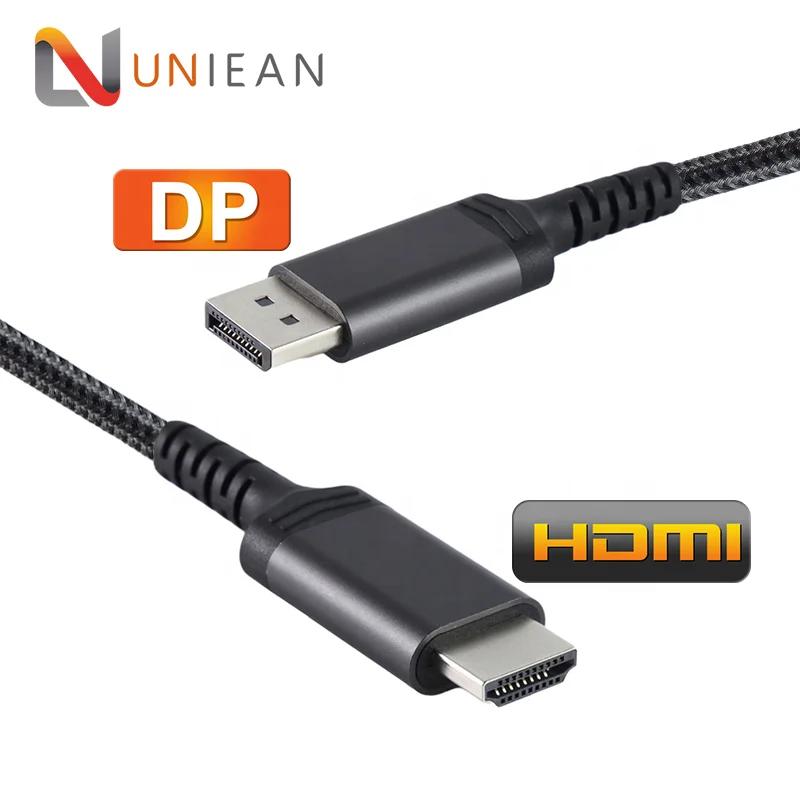 Displayport to Hdmi Cable Male to Male DP to HDMI Cable Support 4k 60hz