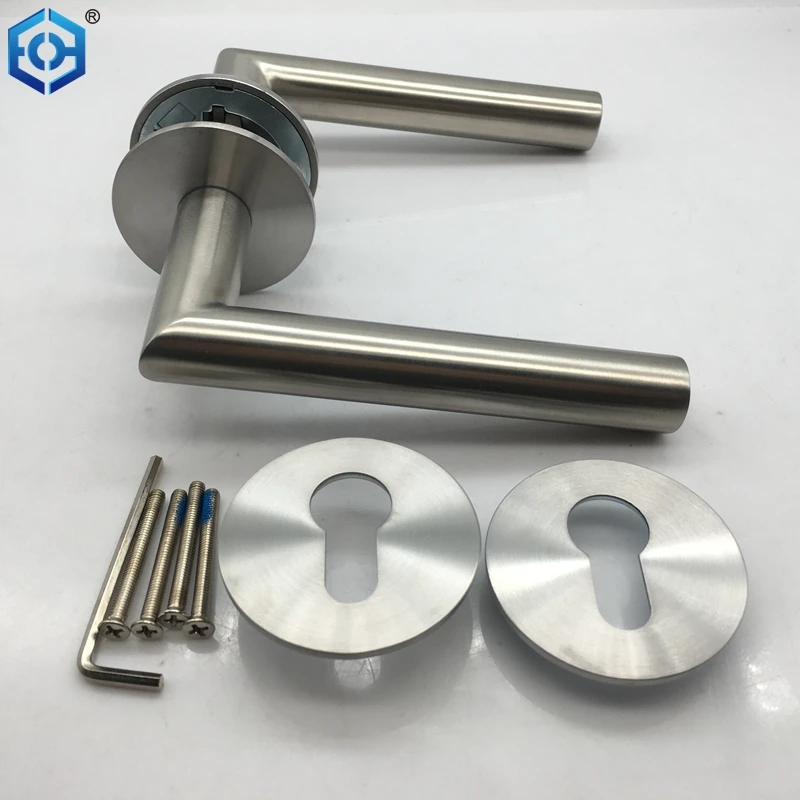 Stainless Steel Modern Magnetic Door Handle On Magnetic Round Rose