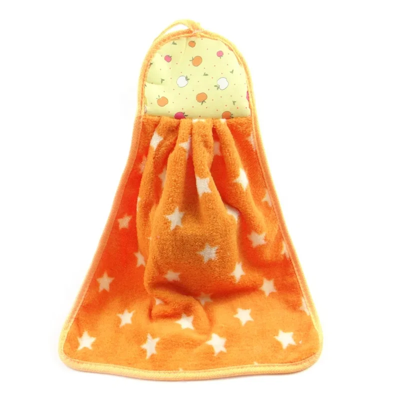 Lovely Kitchen Bathroom Hanging Hand Dry Towel with Hanging Loop