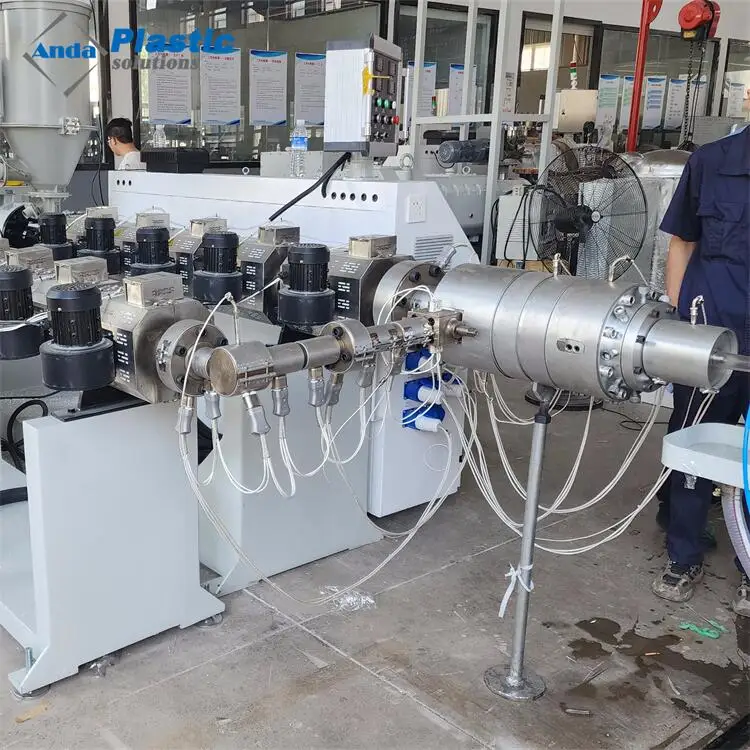 Ppr Pert Pex Cool And Hot Water Pipe Extrusion Production Line Plastic Underground Hot Water Pipe Making Machine