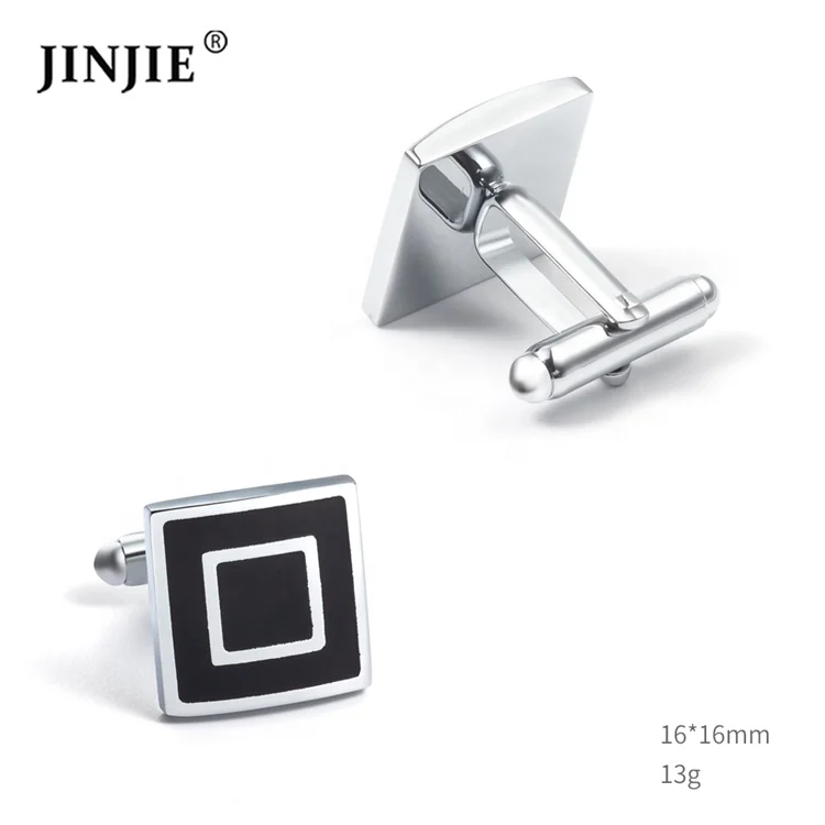 Wholesale personalised low price  square silver wedding cheap cufflinks for men shirt